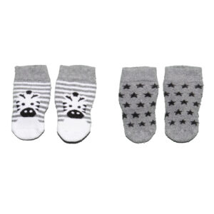 Chaussettes antidérapantes - 2 paires - taille 10-14