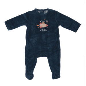 Pyjama velours - 6 mois - 63-69 cm - Kiabi